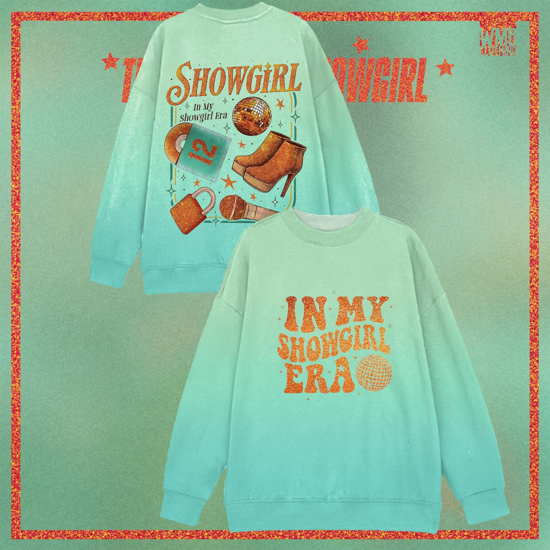 The Life of a Showgirl Printed Long Sleeve Casual Top