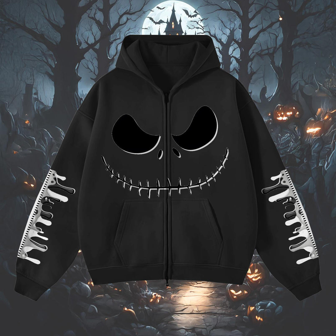 The Nightmare Before Christmas Zippered Sweatshirt Jacket