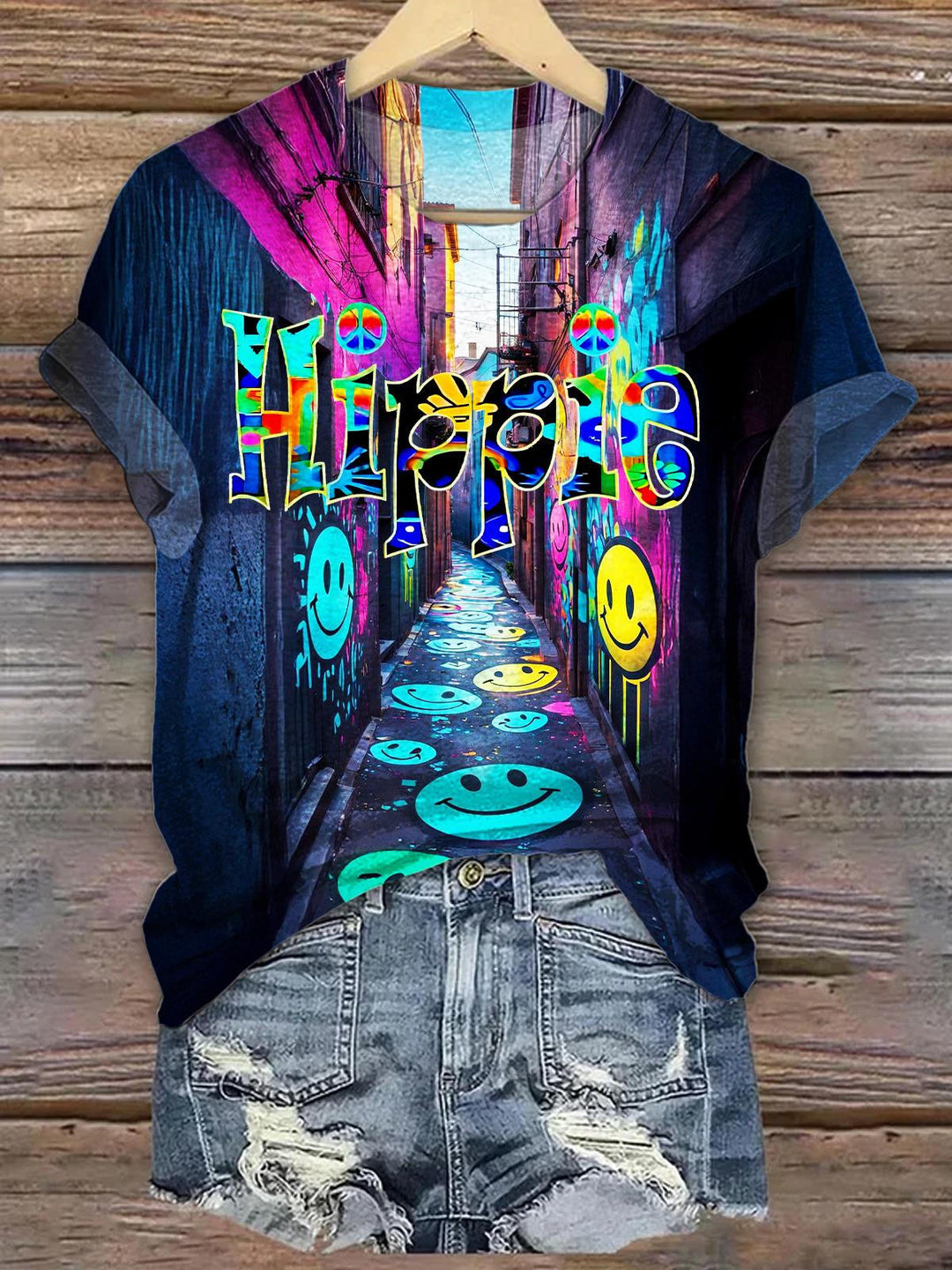 Hippie Culture Alley Crew Neck T-shirt