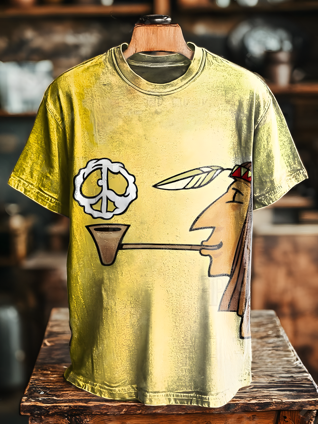 Smoking hippies Crew Neck T-shirt