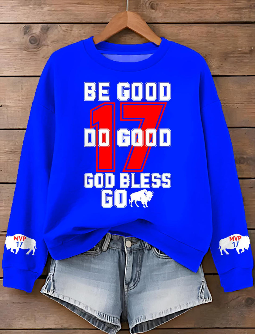 Buffalo Bills Printed Long Sleeve Casual Top