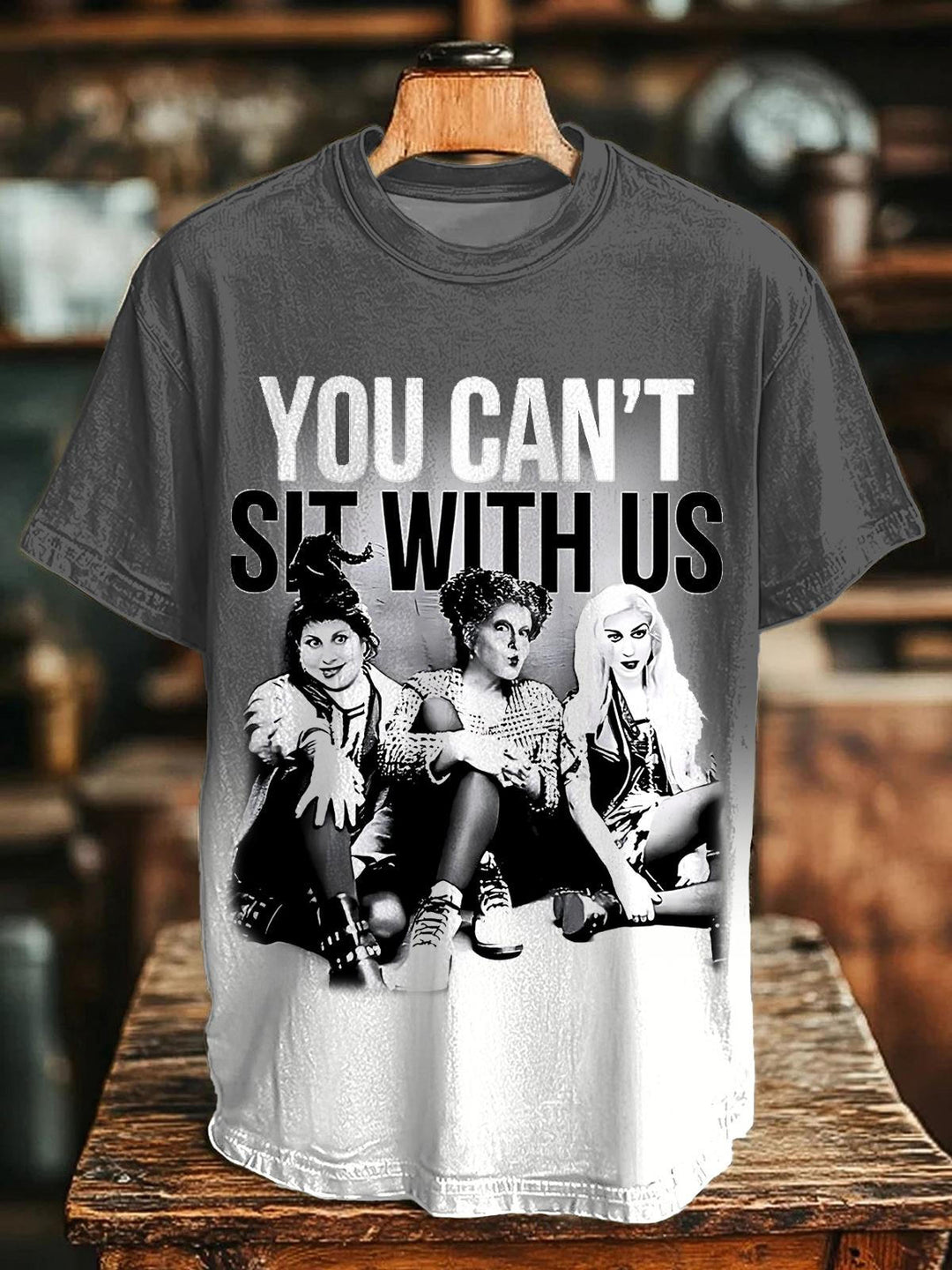 Halloween Witch Print Crew Neck T-shirt