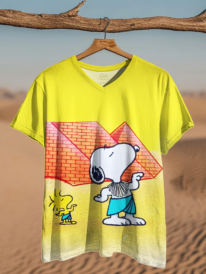 Fun Snoopy Western Tribe Tour V-neck T-Shirt