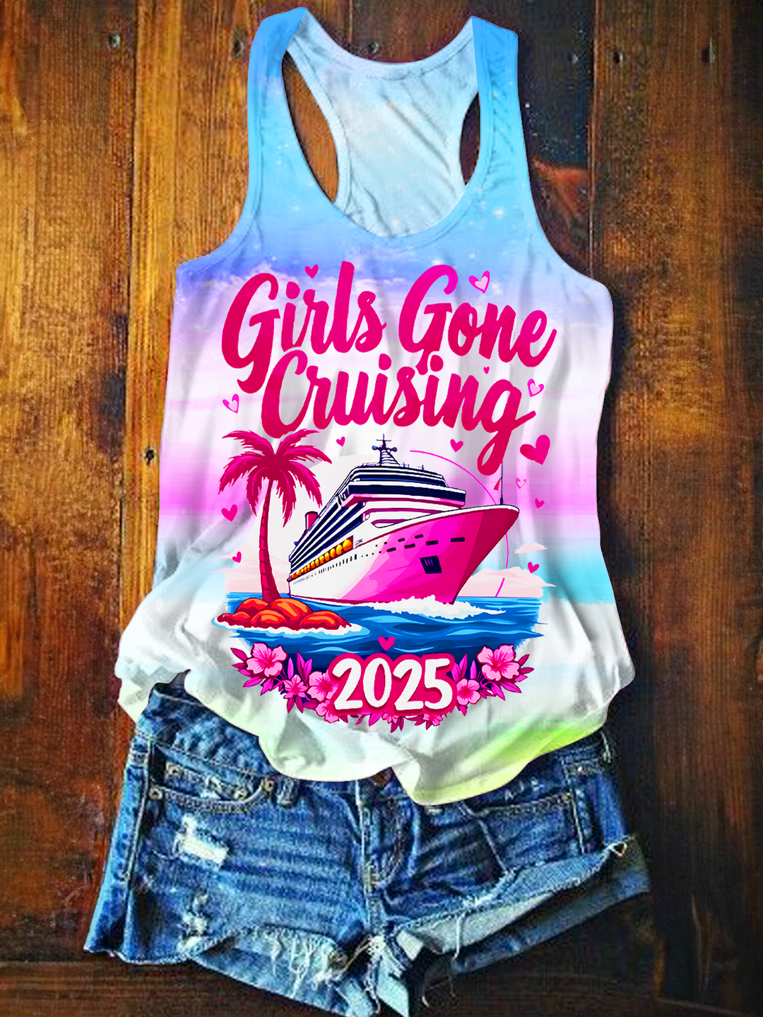 Girls Gone Cruising 2025 Printed Casual Tank Top