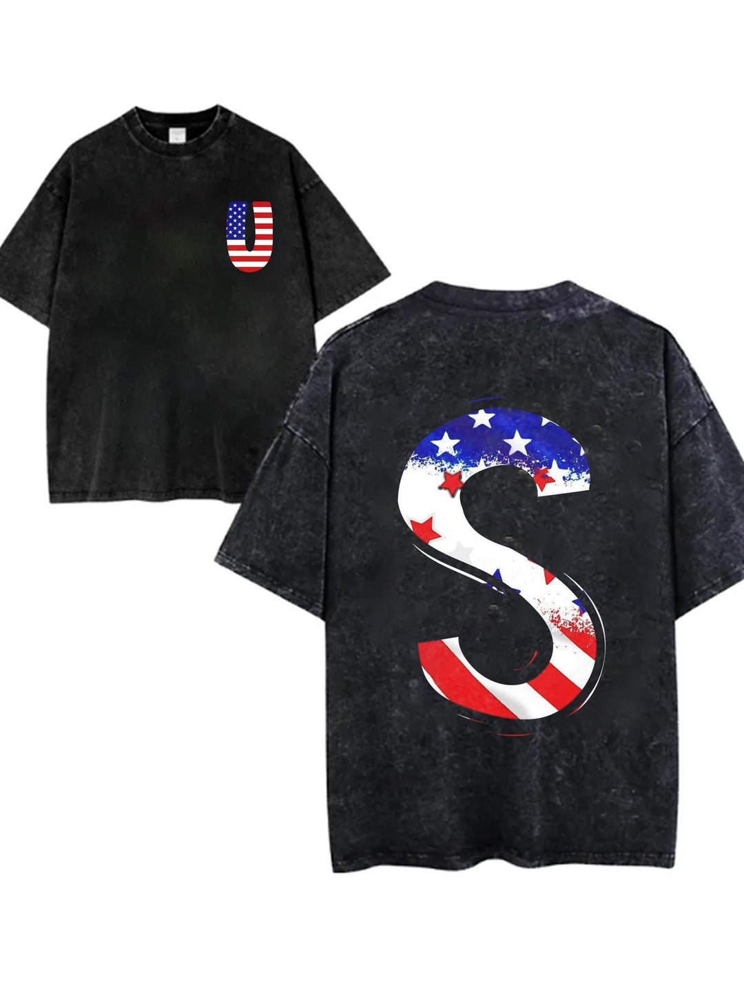 Creative Letter Printing Retro T-shirt