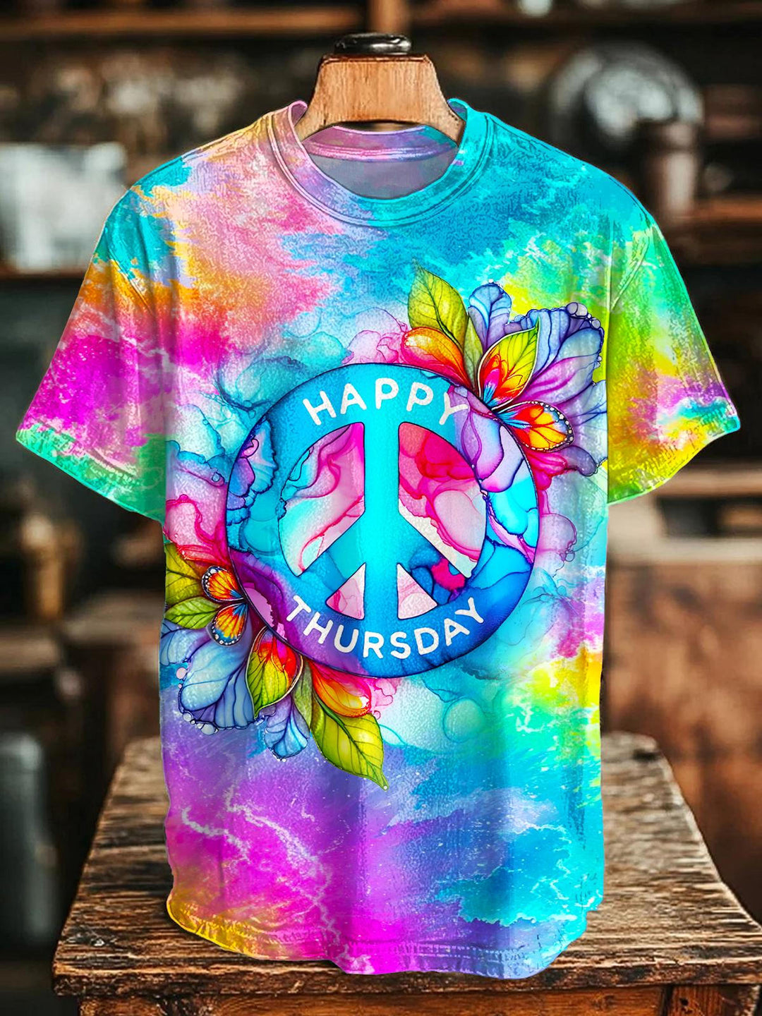 Hippie Printed Crew Neck T-shirt