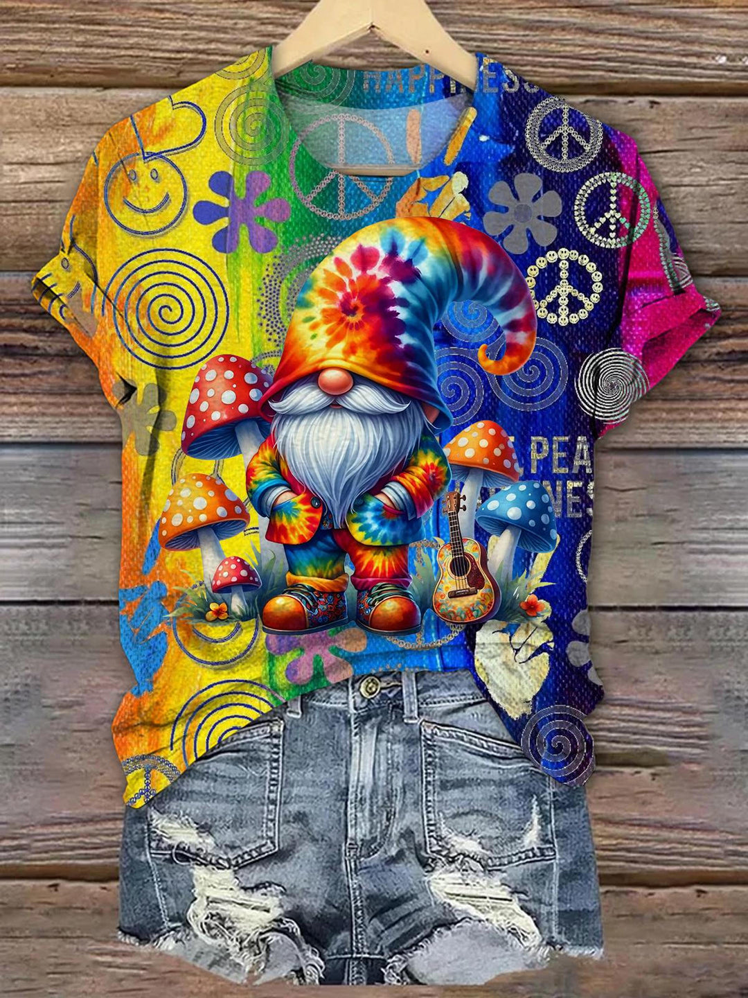 Hippie Gnomes Crew Neck T-shirt