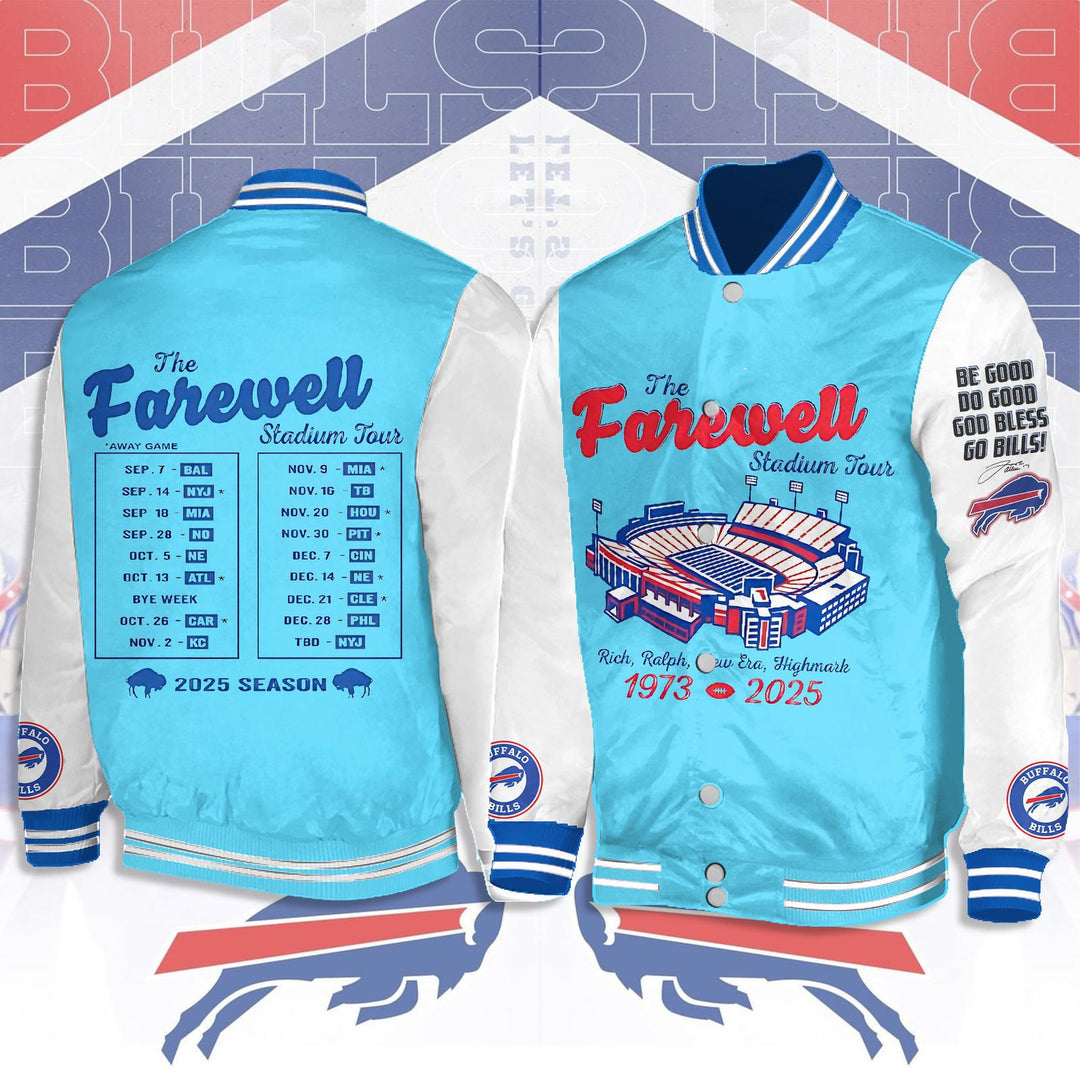 Buffalo Bills Football Zip-up Baseball Jacket
