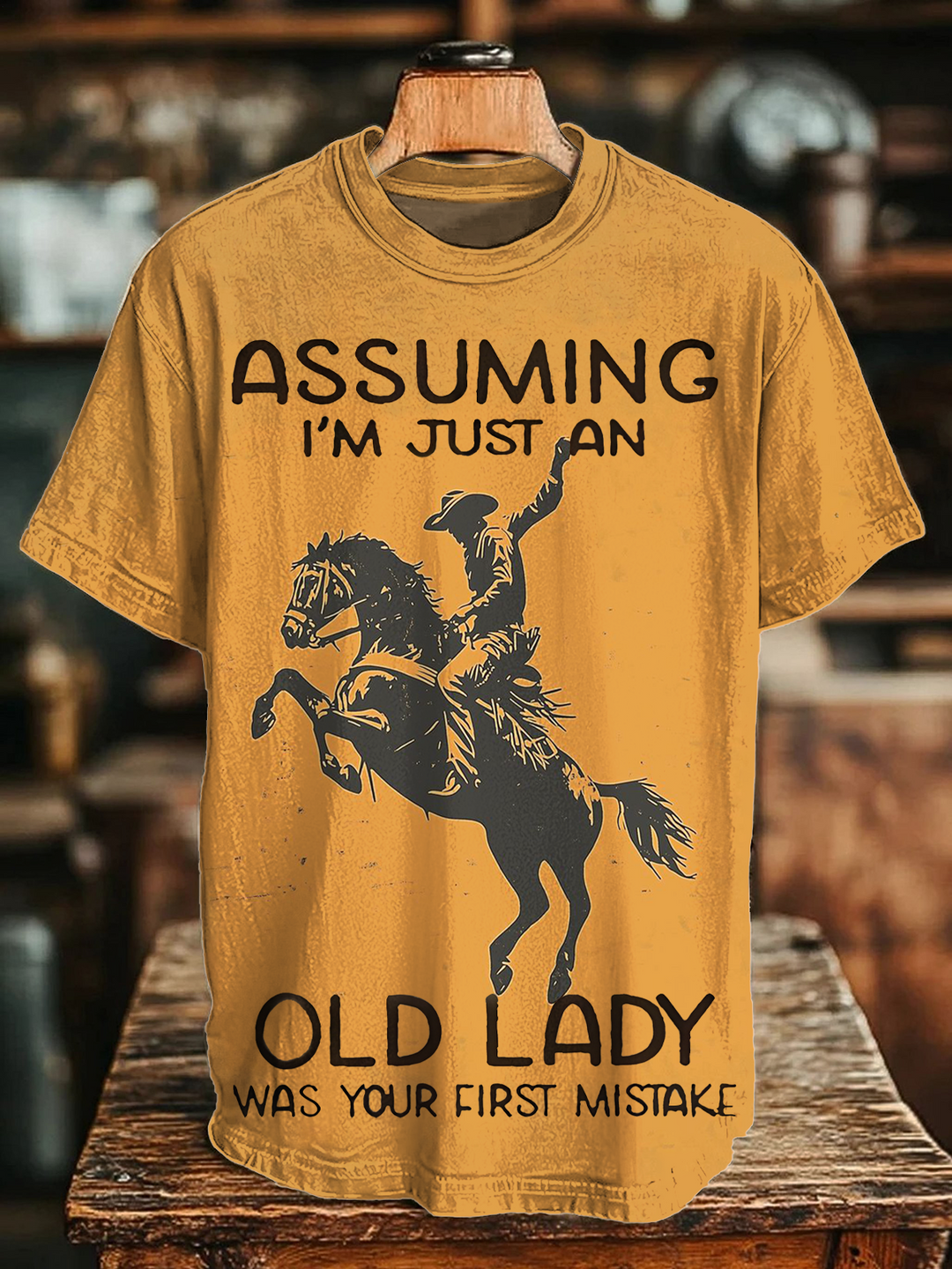 Assuming I'm Just A Old Lady Was Your First Mistake Crew Neck T-shirt