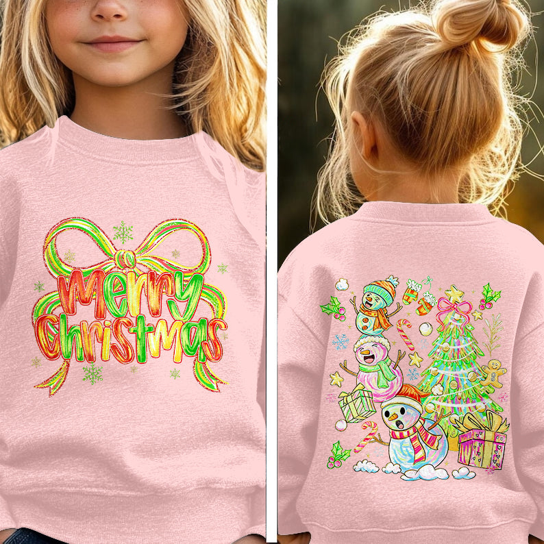 Colorful Christmas Children's Crew Neck Sweatshirt