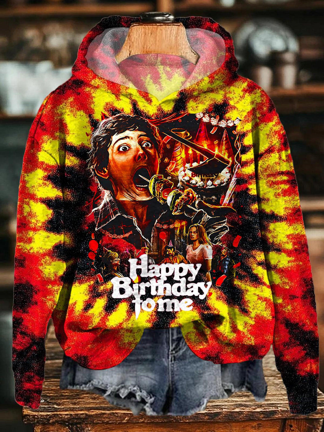 Halloween Horror Movie Long Sleeve Printed Hoodie