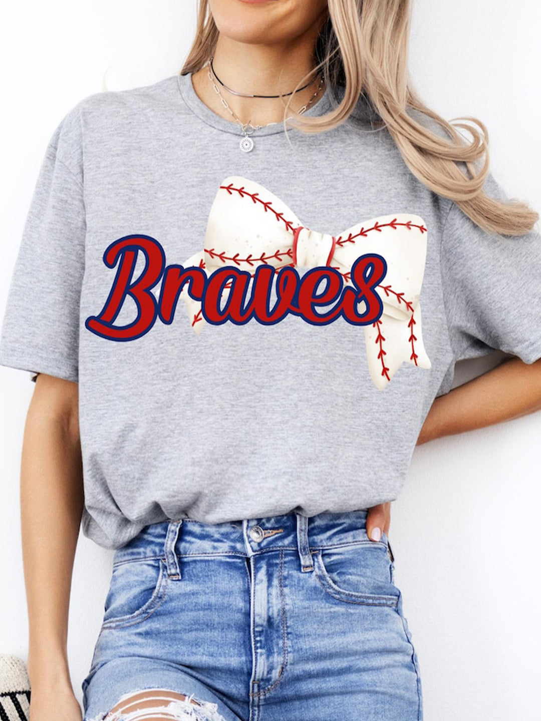 Braves Baseball Crew Neck T-shirt