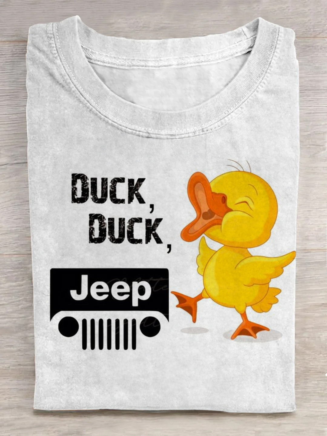 Duck Duck Jeep Funny Crew Neck T-shirt