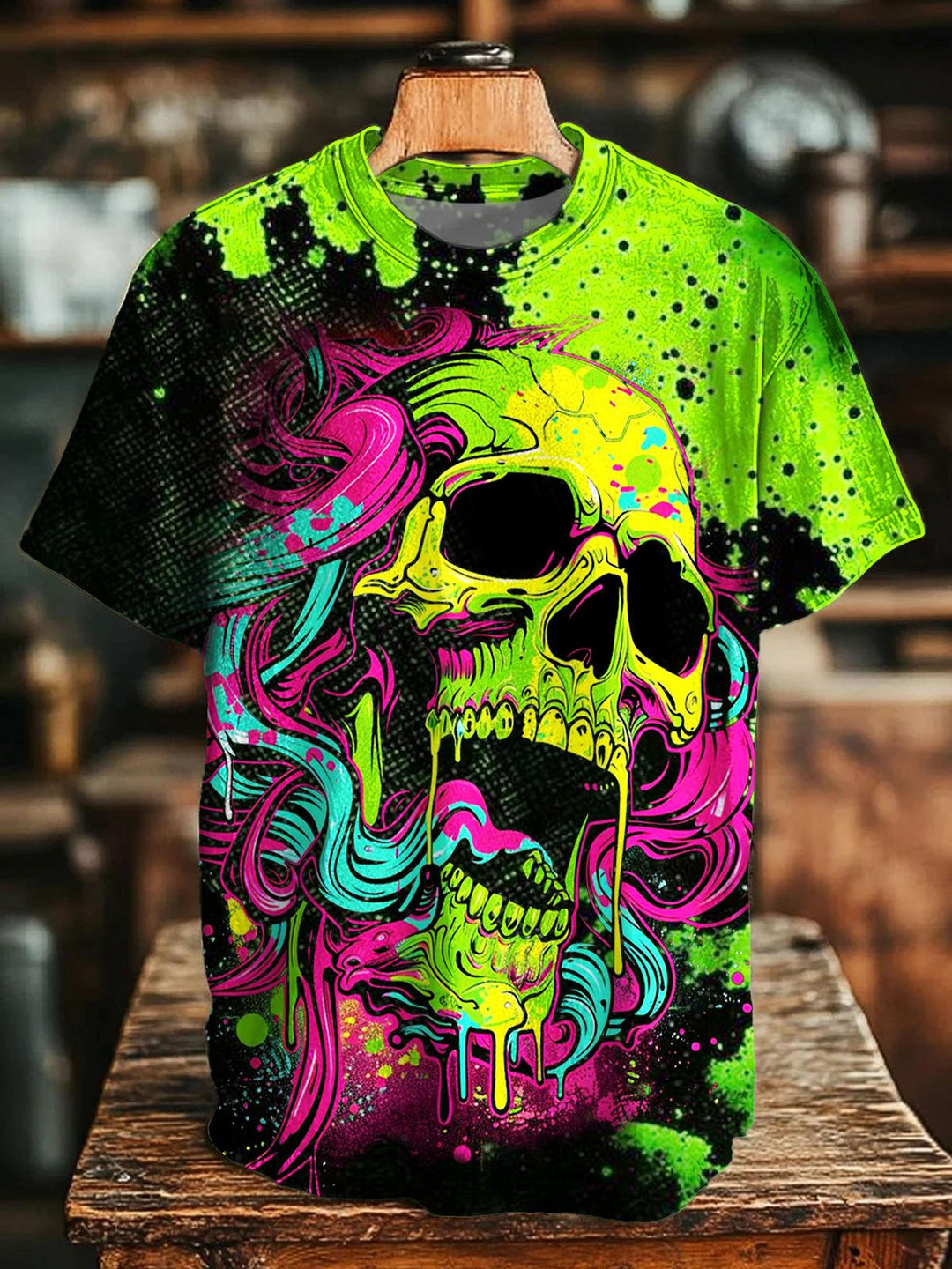 Halloween Horror Print Crew Neck T-shirt