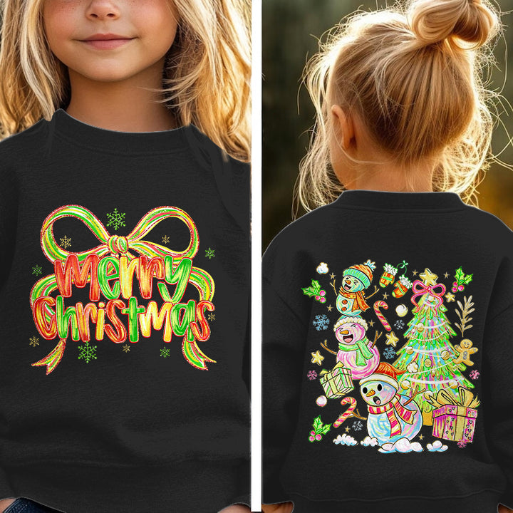 Colorful Christmas Children's Crew Neck Sweatshirt
