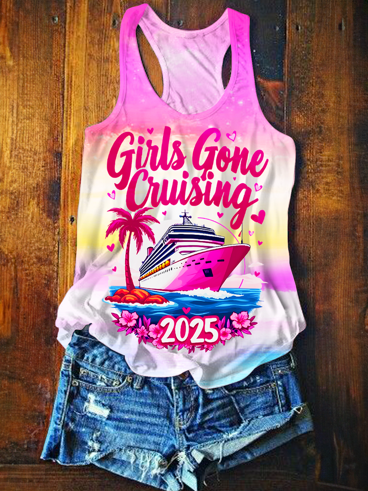 Girls Gone Cruising 2025 Printed Casual Tank Top