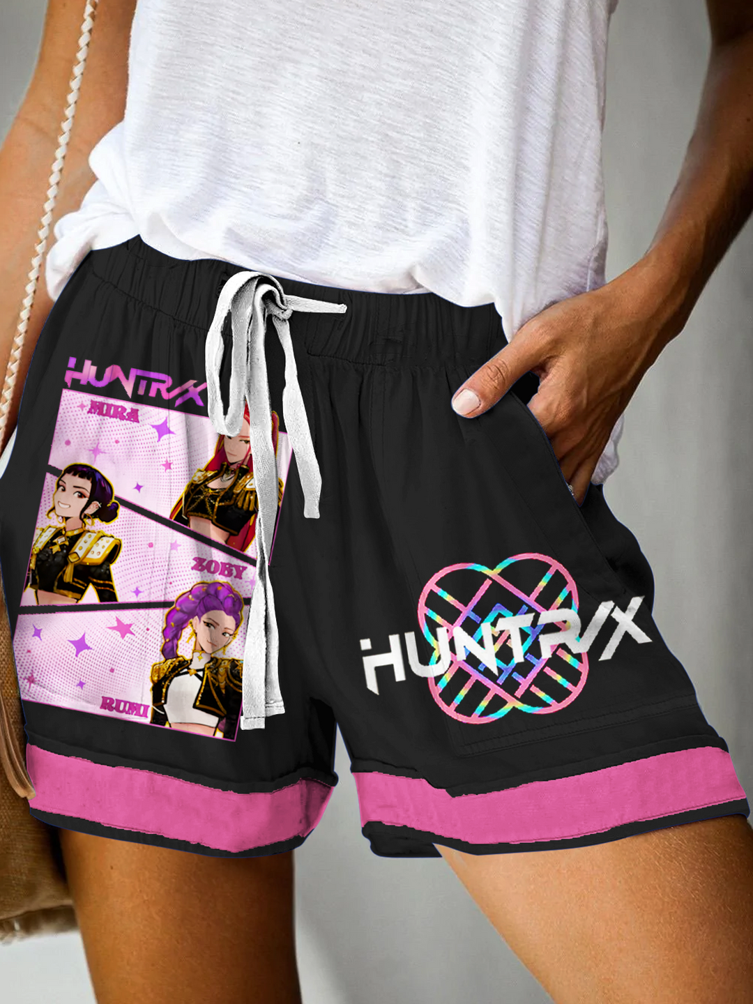 Kpop Demon Hunters Print Casual Shorts