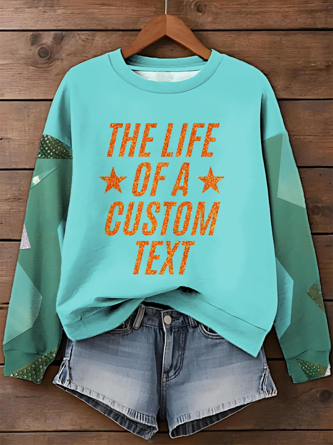 The Life of a Showgirl Printed Long Sleeve Casual Top