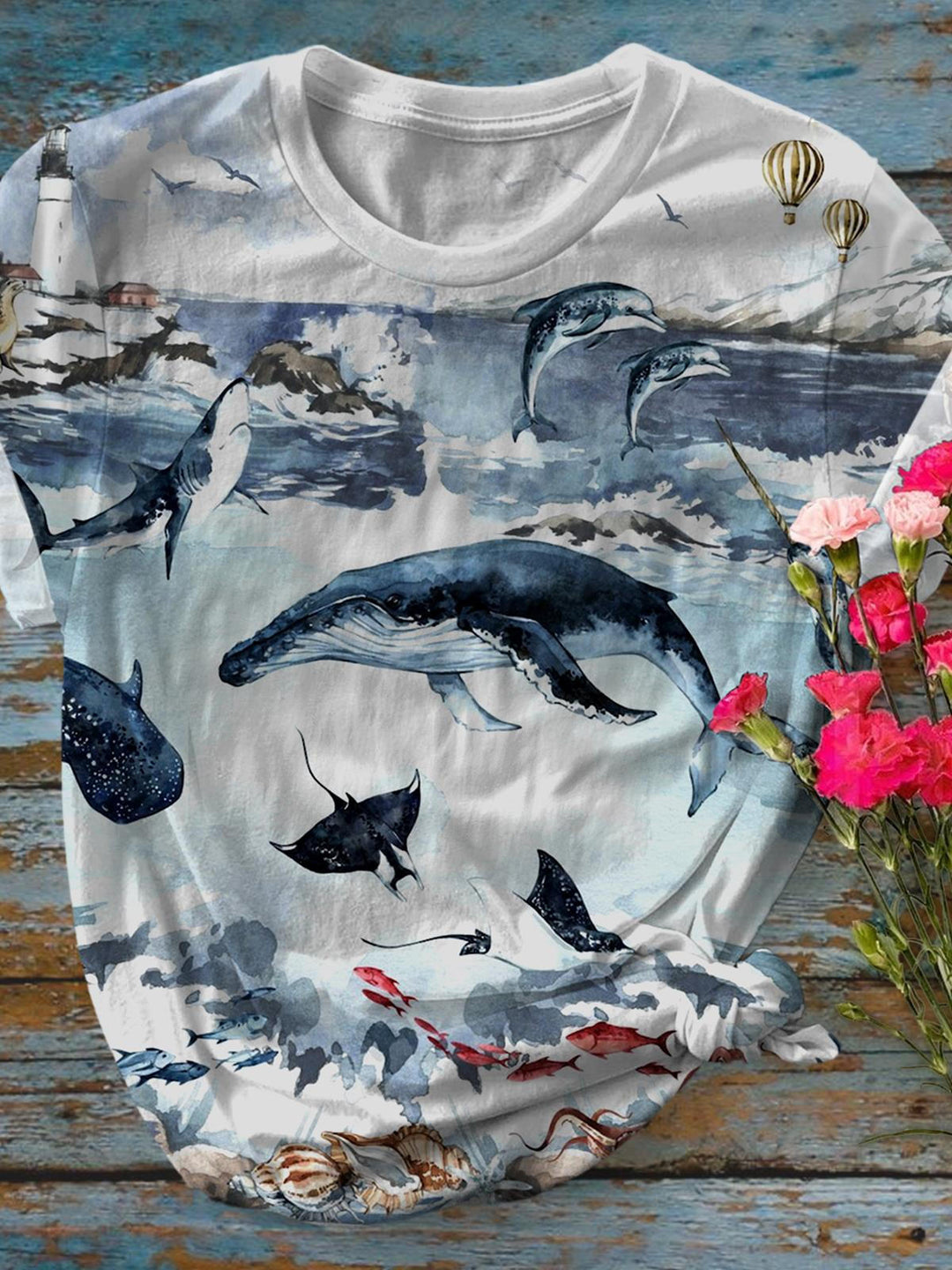 Marine Life Crew Neck T-shirt
