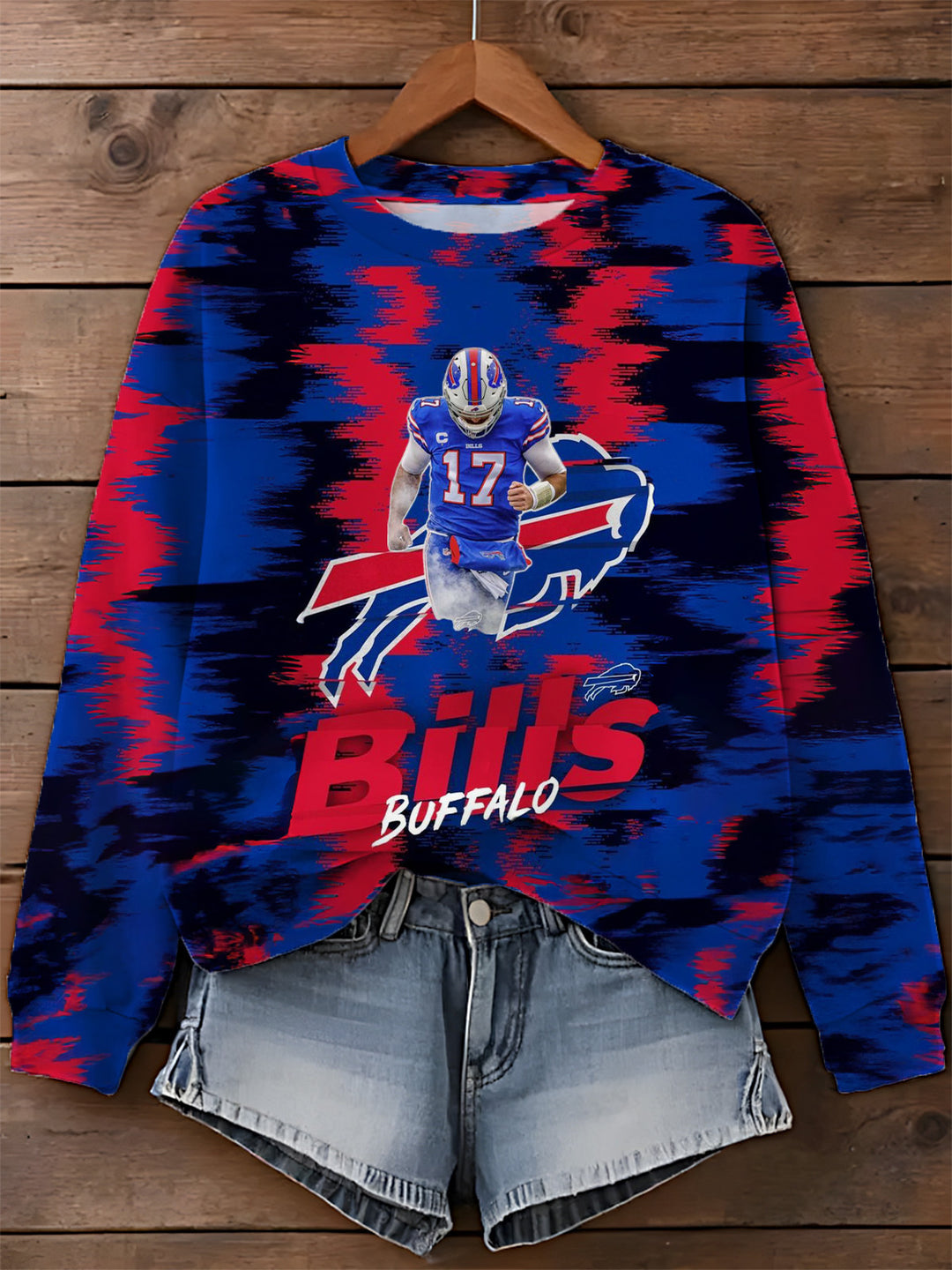 Buffalo Bills Football Printed Long Sleeve Casual Top