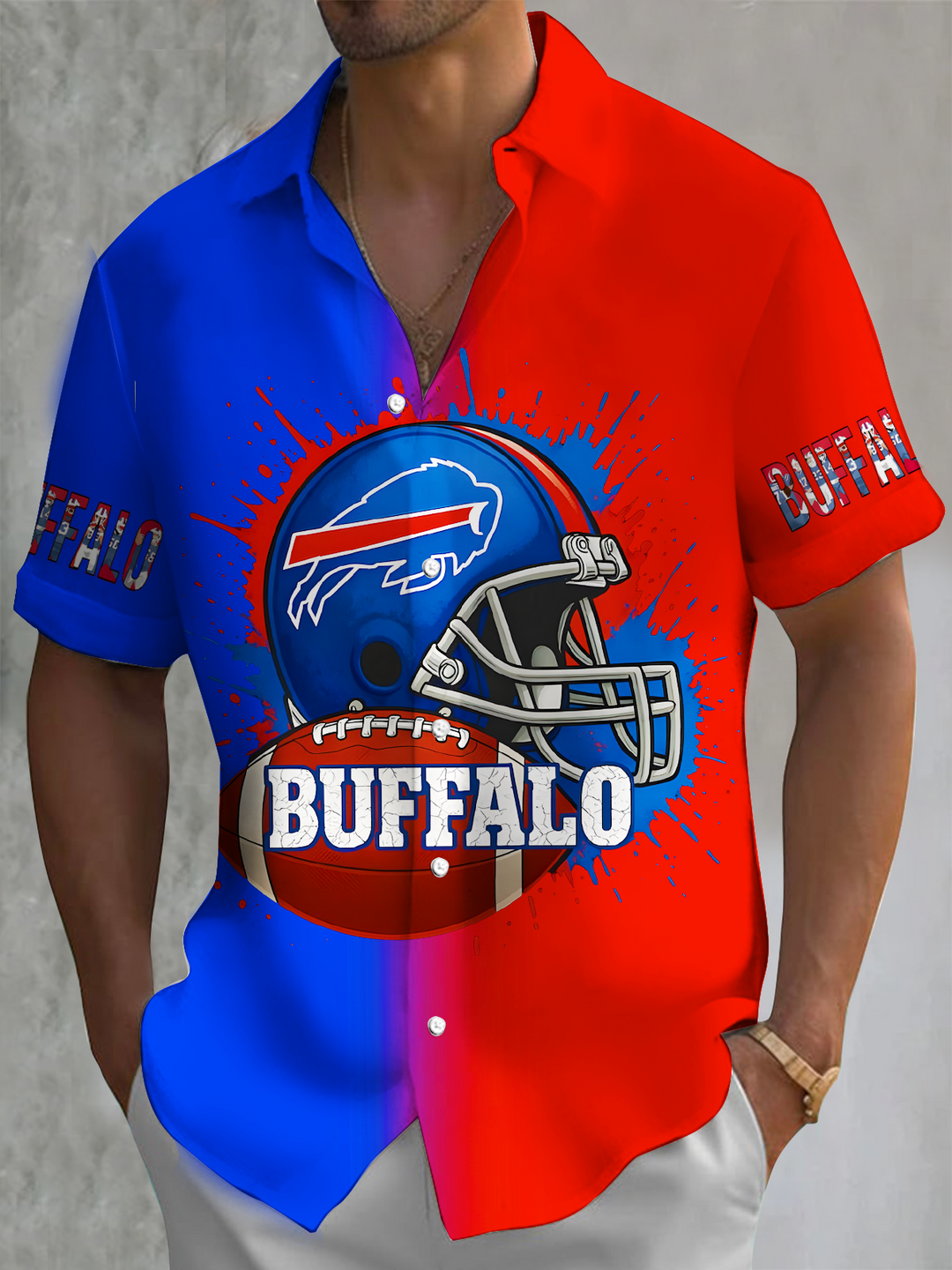 Men's Buffalo Football Short Sleeve Shirts