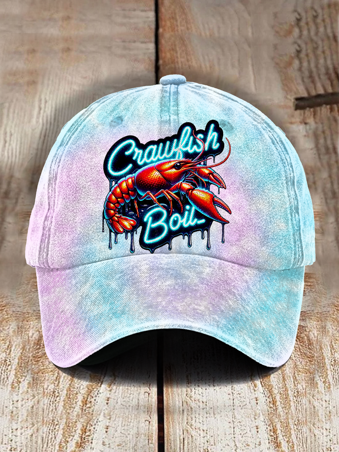 Crawfish Boil Print Baseball Cap