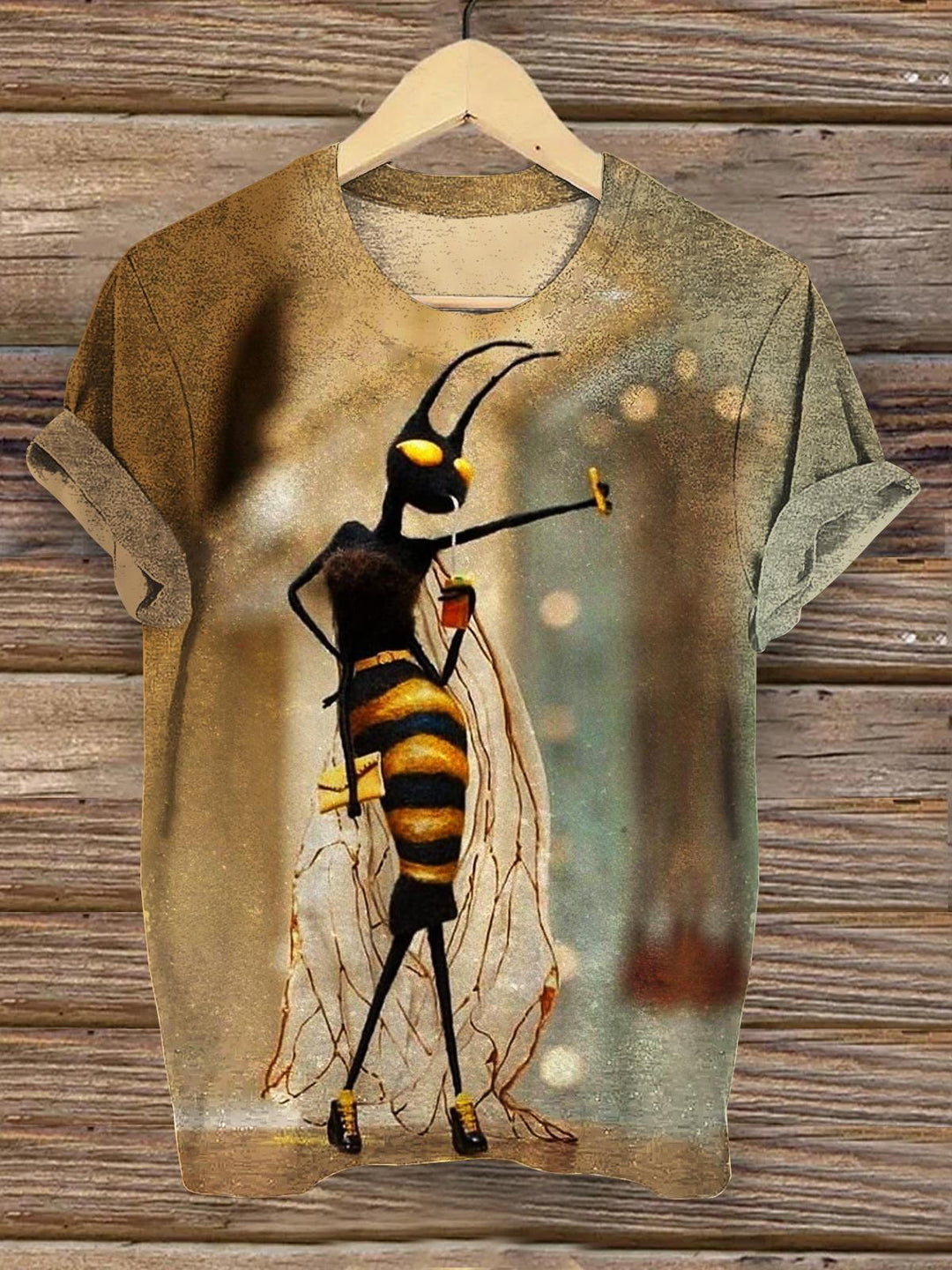 Funny Bee Printed Casual Top