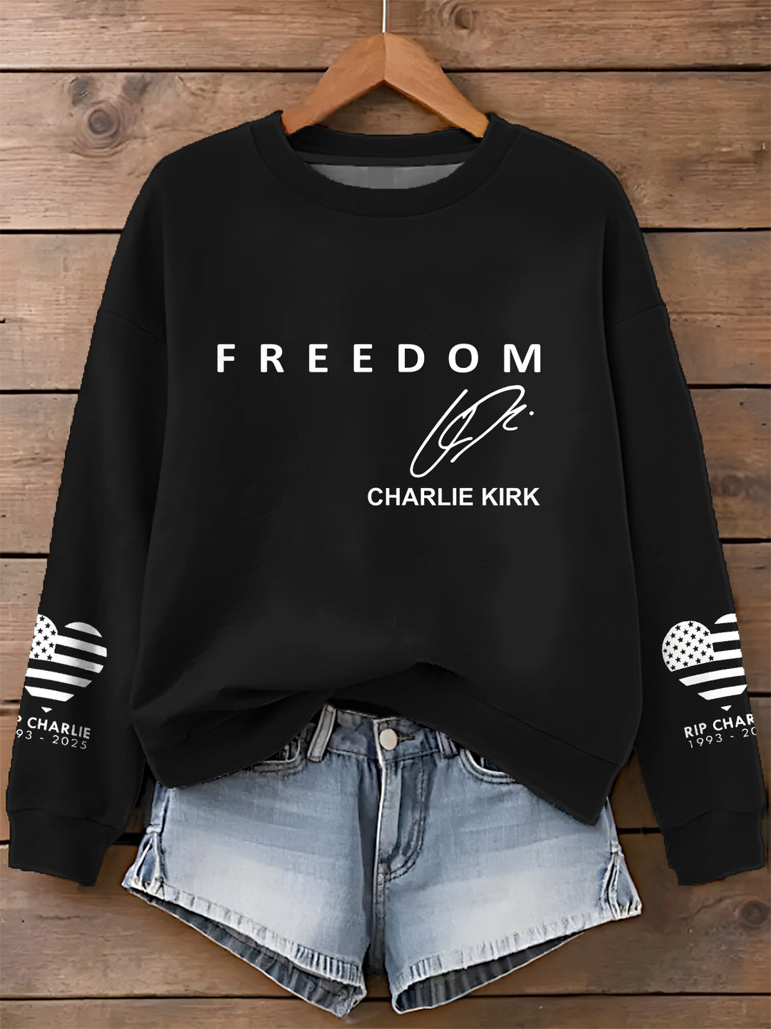 Freedom Printed Long Sleeve Casual Top