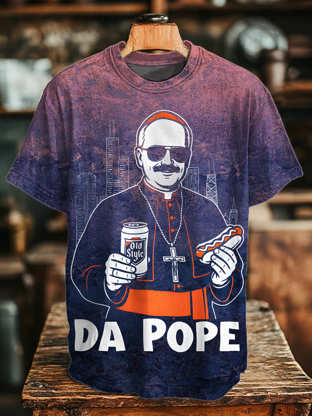 Chicago Pope Leo XIV "Da Pope" Crew Neck T-shirt