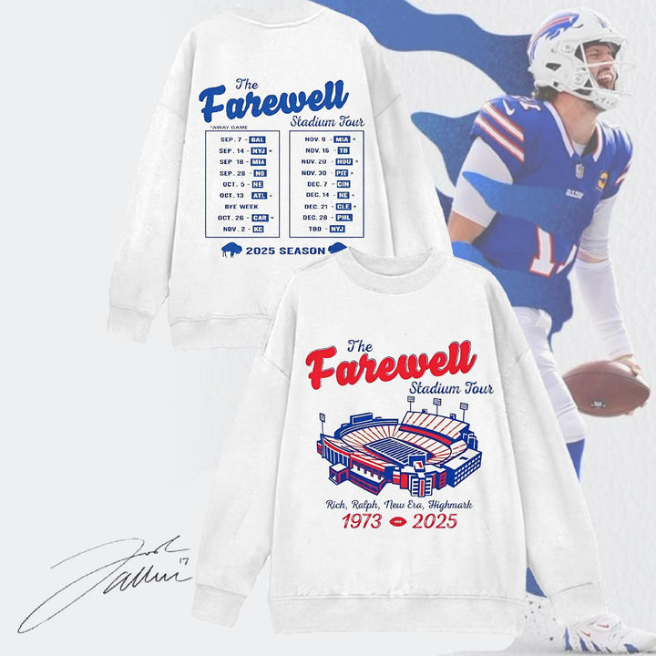 Farewell Stadium Tou Printed Long Sleeve Casual Top