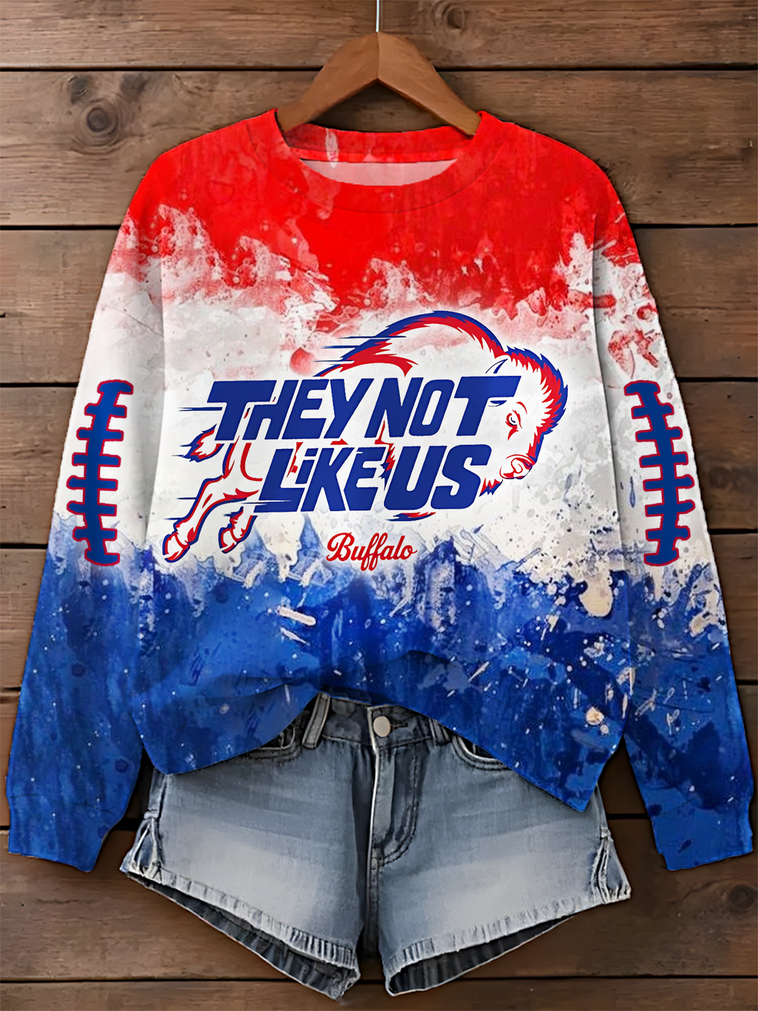 Buffalo They Not Like Us Printed Long Sleeve Casual Top
