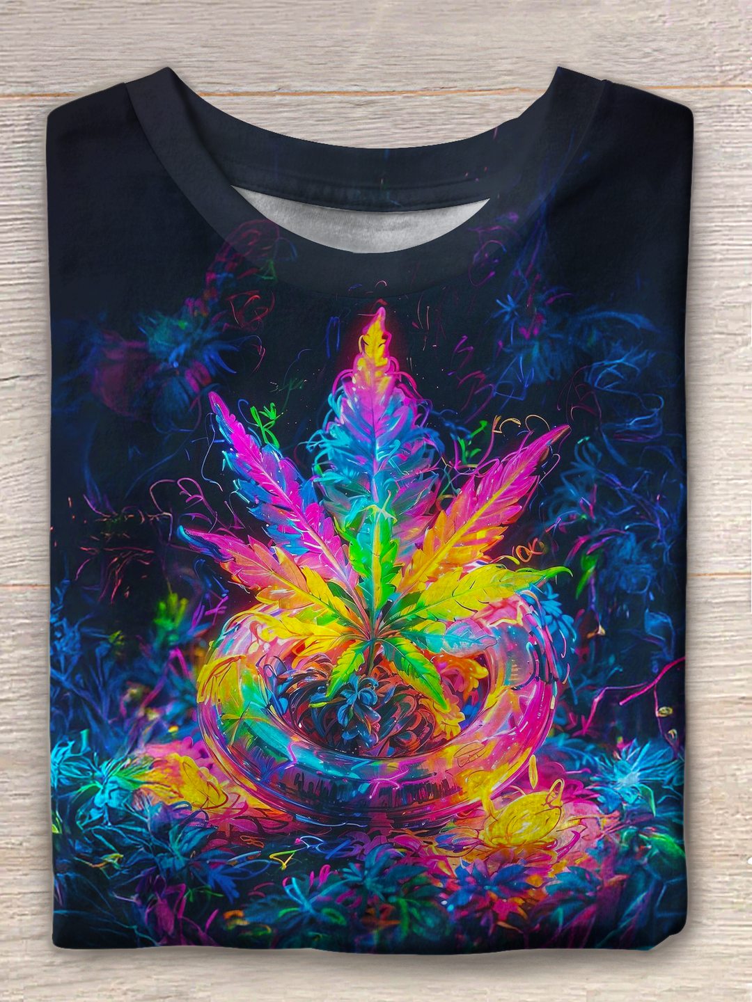 Colorful Hippie Soul Art Crew Neck T-shirt