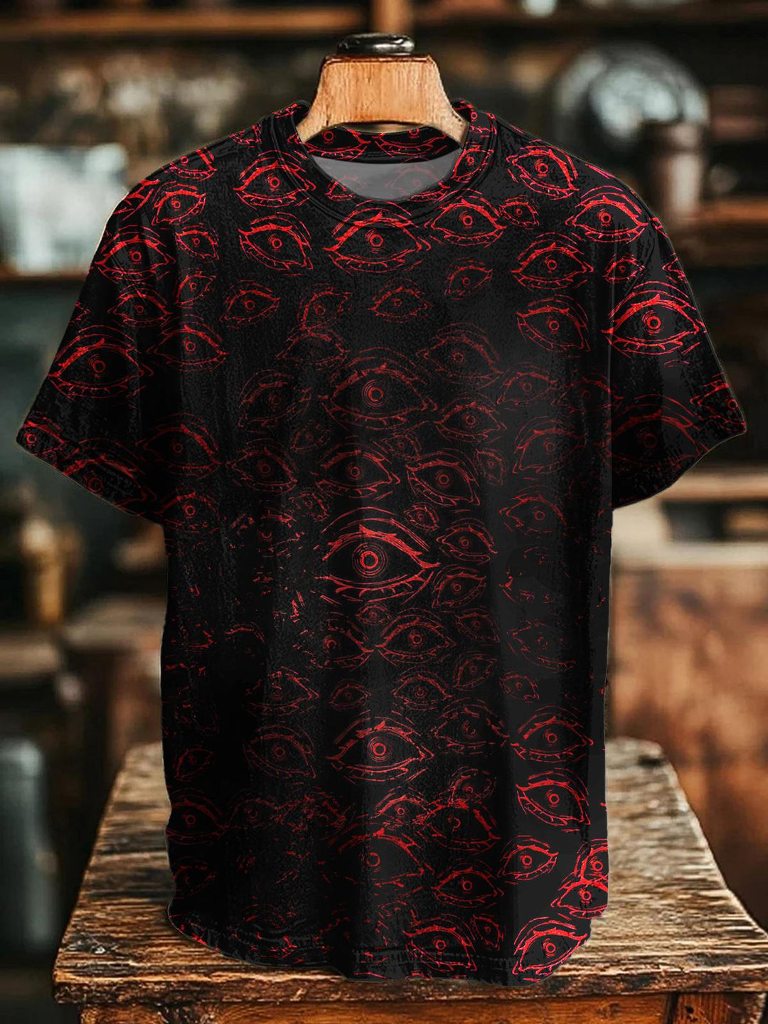 Gothic Halloween Print Crew Neck T-shirt