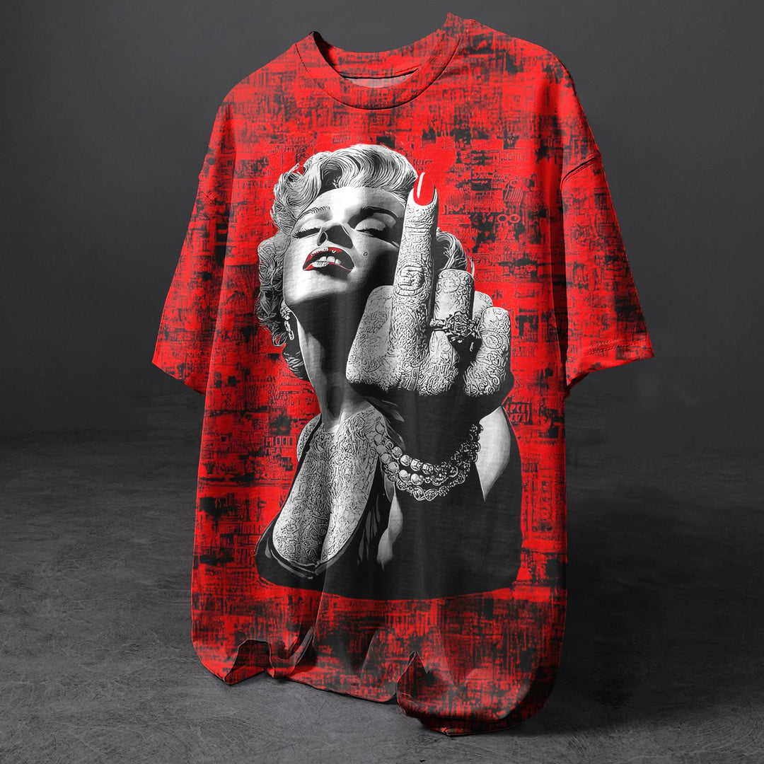 Fun Gothic Printed Crew Neck T-shirt