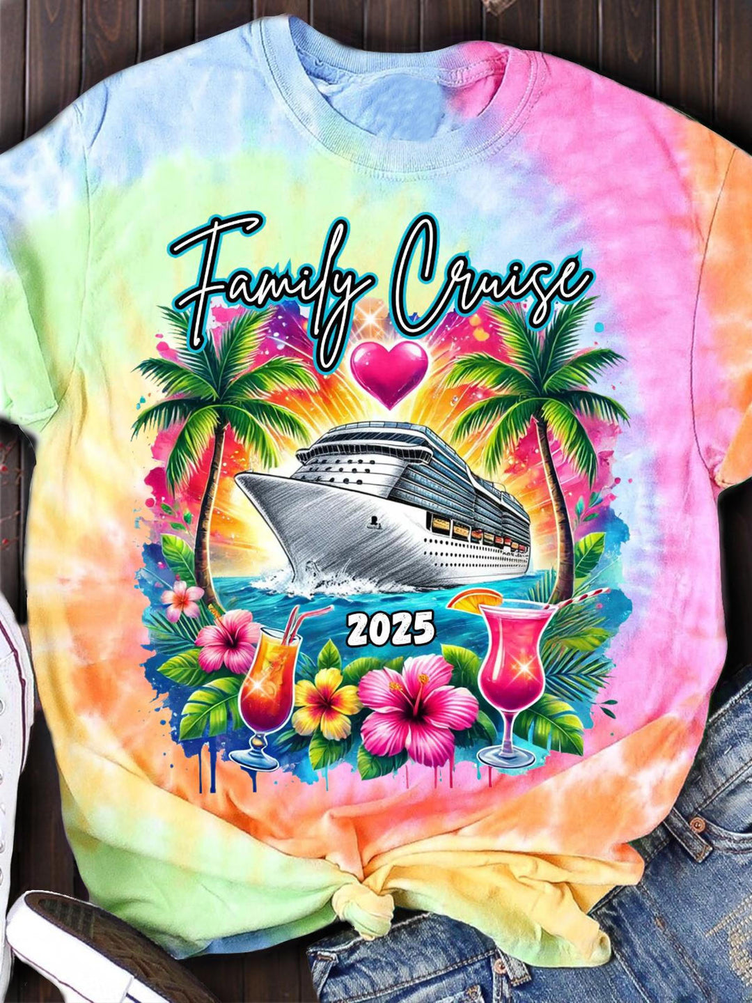 Family Cruise 2025 Summer Crew Neck T-shirt