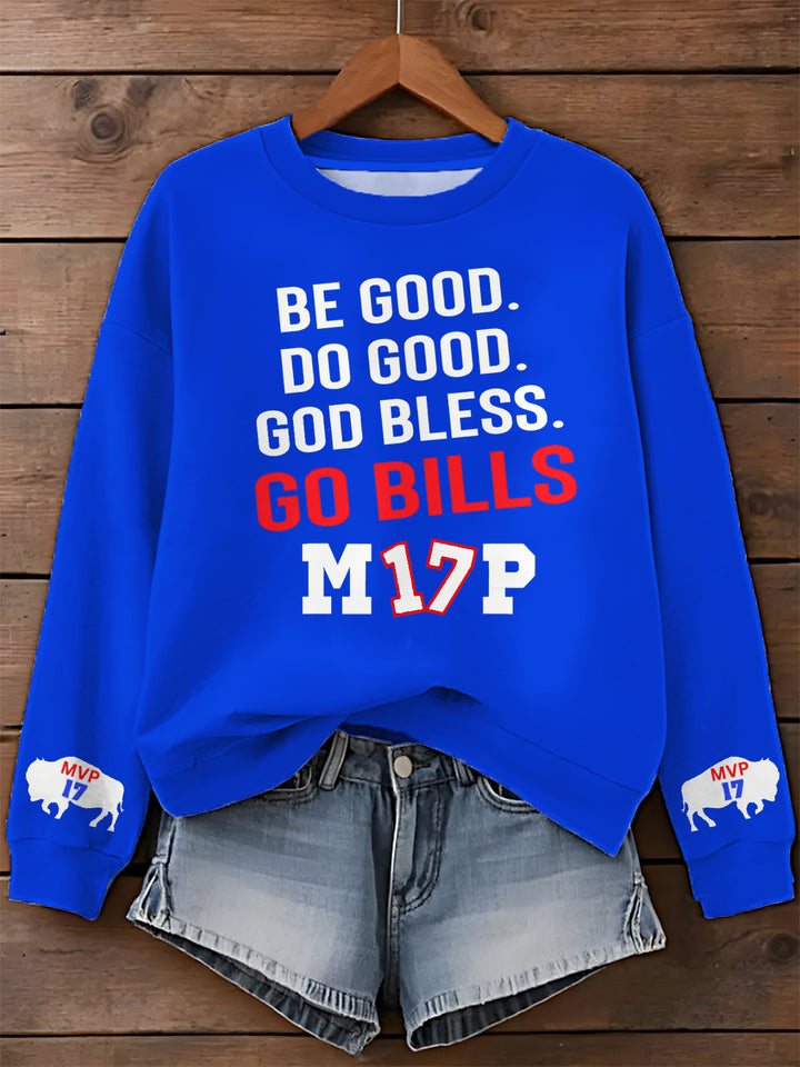 Buffalo Bills Printed Long Sleeve Casual Top