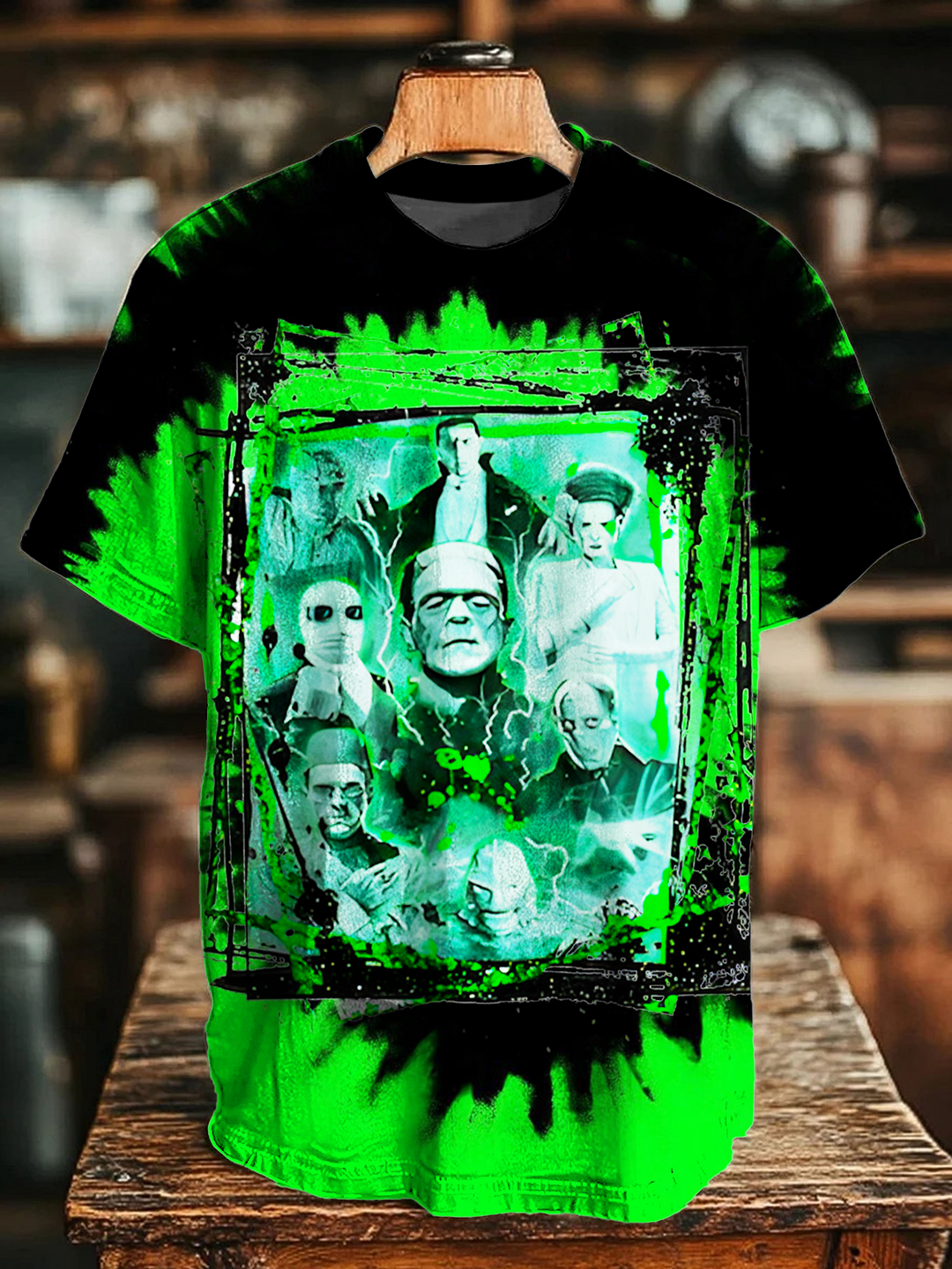 Halloween Horror Movie Characters Crew Neck T-shirt