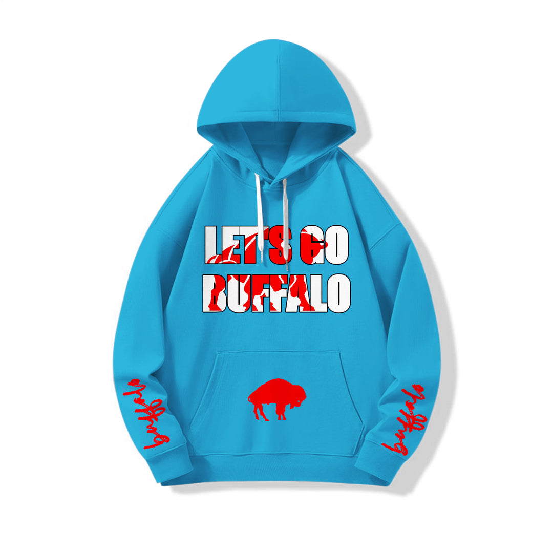 Buffalo Bills Loose Fit Hooded Sweatshirt With Pockets