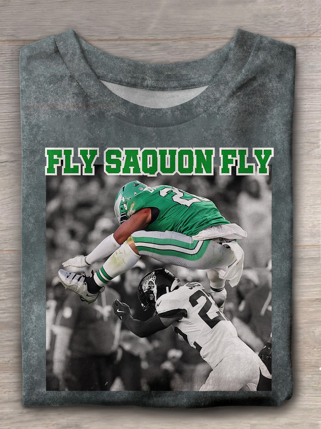 Fly Saquon Fly Football Barkley Print T-shirt