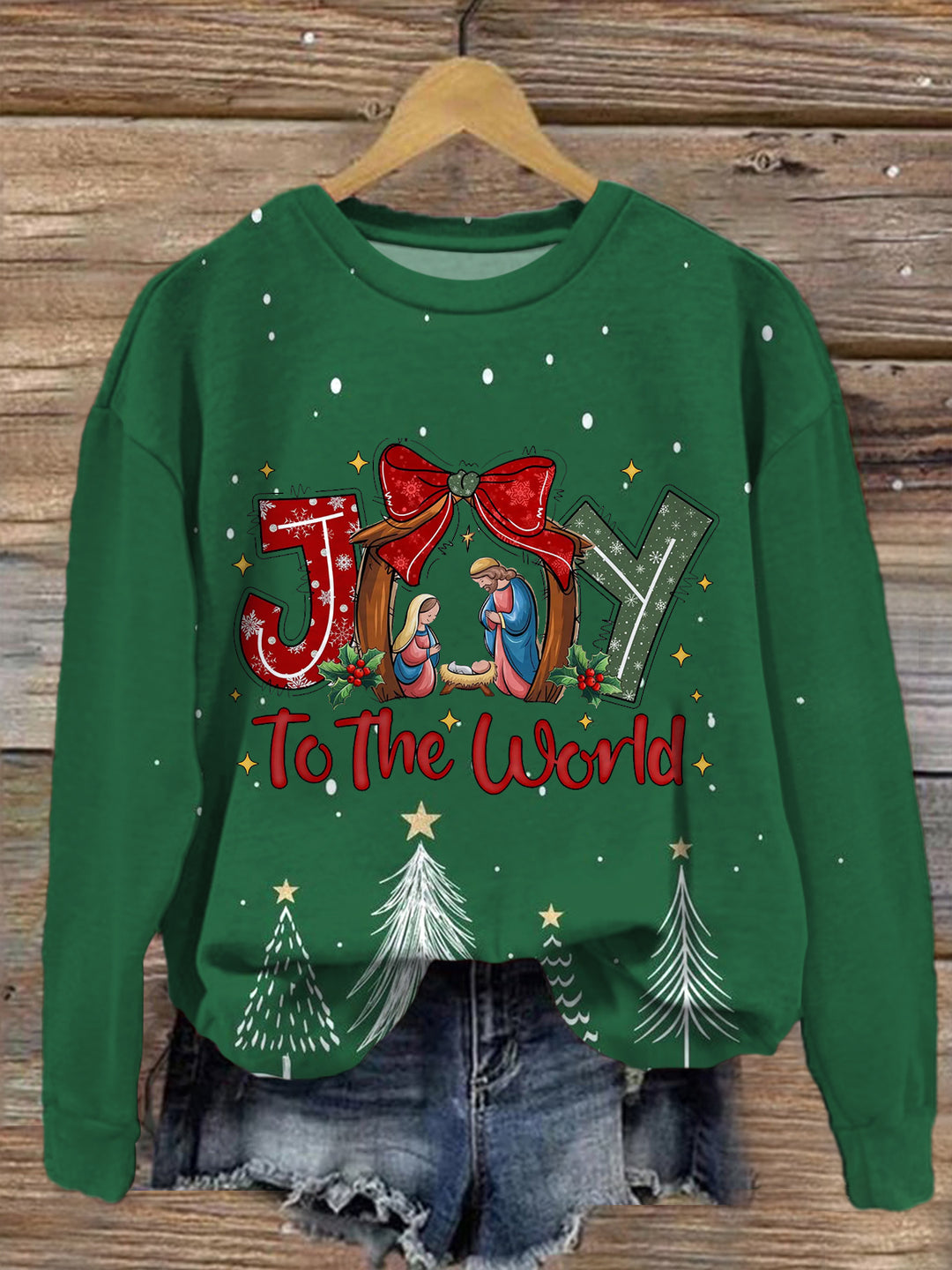 To The World Crew Neck Casual Sweatshirt