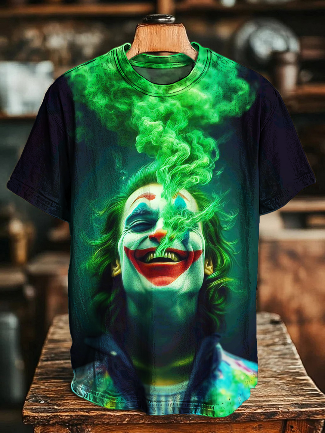 Halloween Horror Movie Clown Crew Neck T-shirt