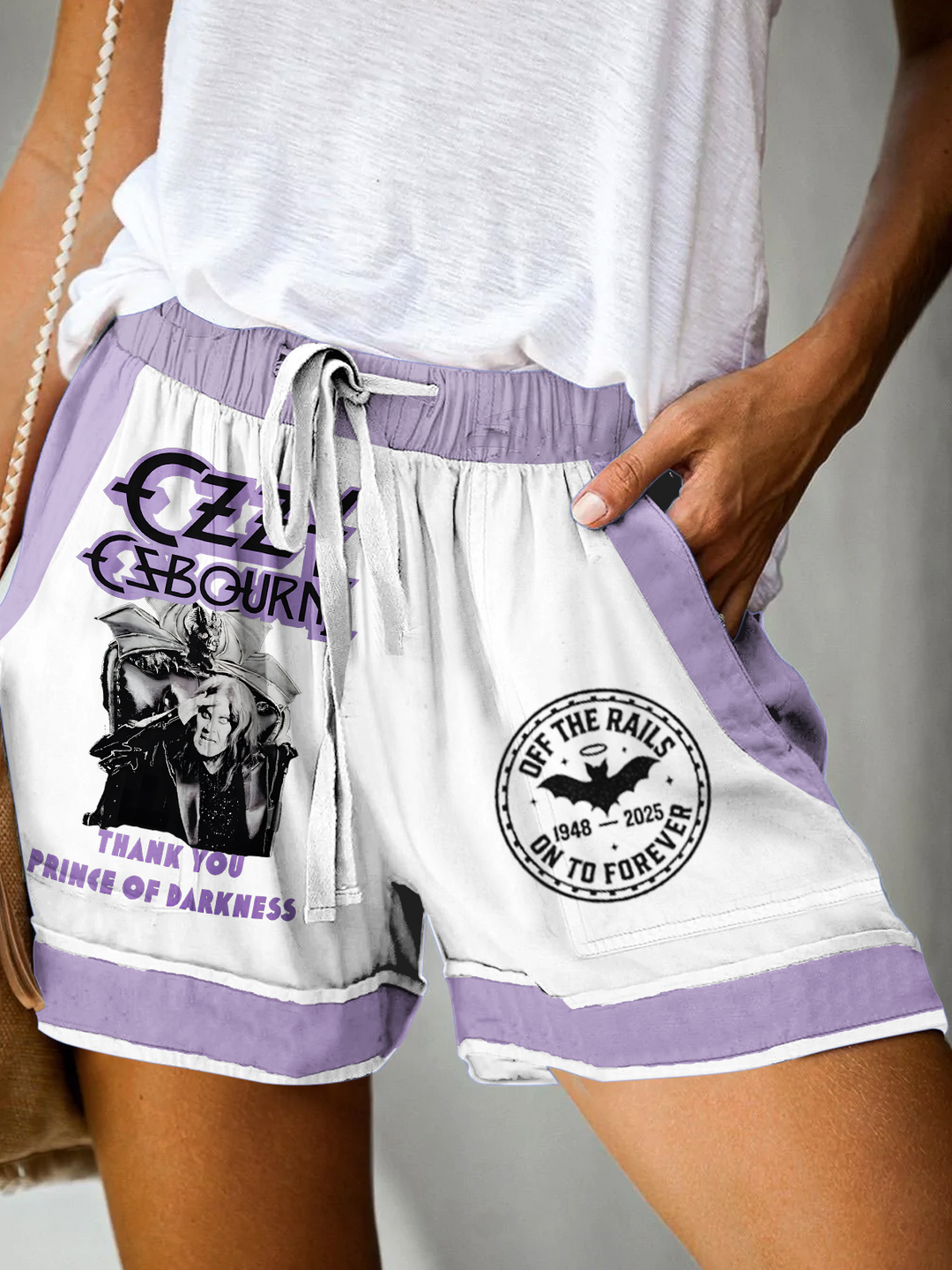 Ozzy Osbourne Print Casual Shorts