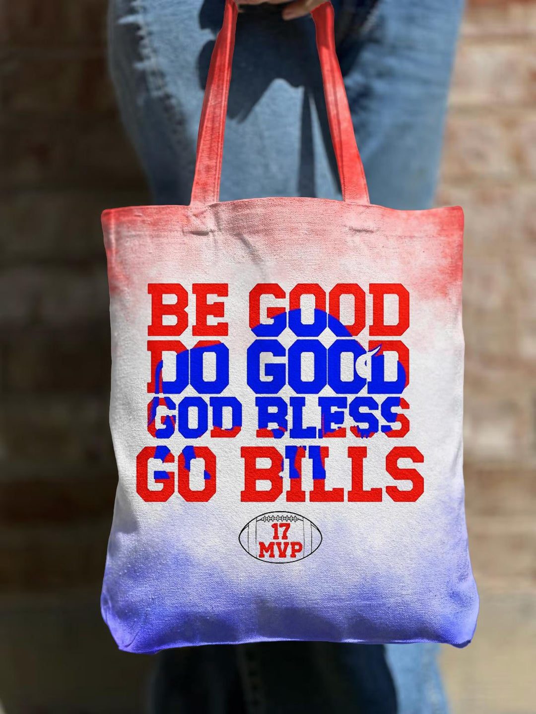 Be Good Do Good God Bless Go Bills Shoulder Zipper Canvas Bag