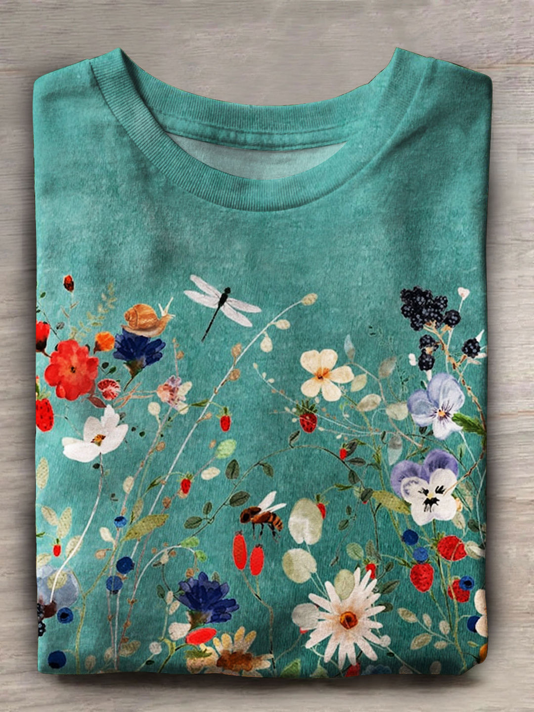 Floral Print Casual Short Sleeve Top