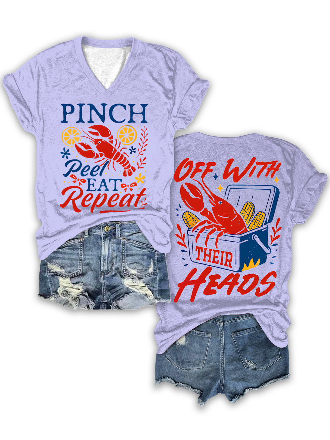 Crawfish Season Party V-neck T-Shirt