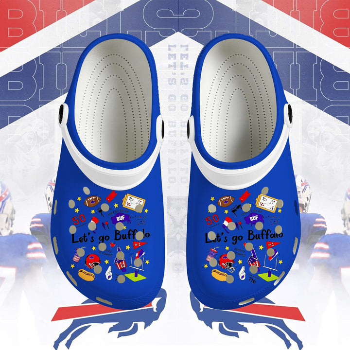 Buffalo Bills Football Adult Crocs Shoes