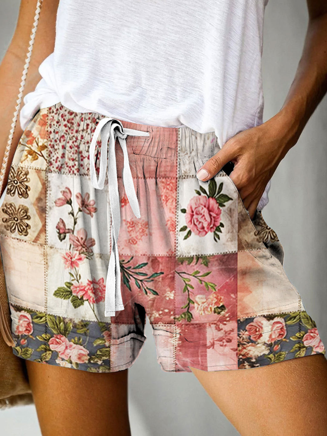 Floral Print Casual Shorts