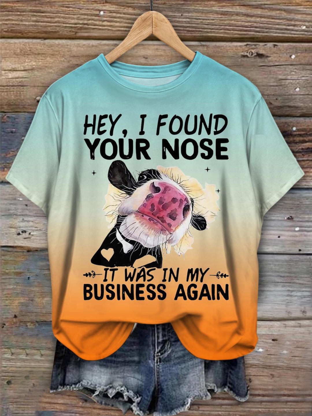 Hey I Found Your Nose Crew Neck T-shirt
