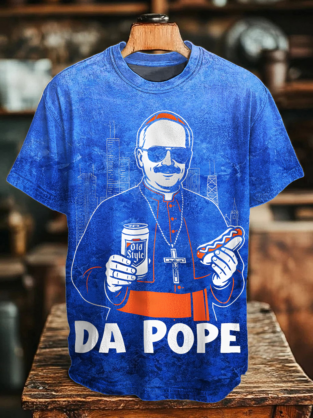 Chicago Pope Leo XIV "Da Pope" Crew Neck T-shirt