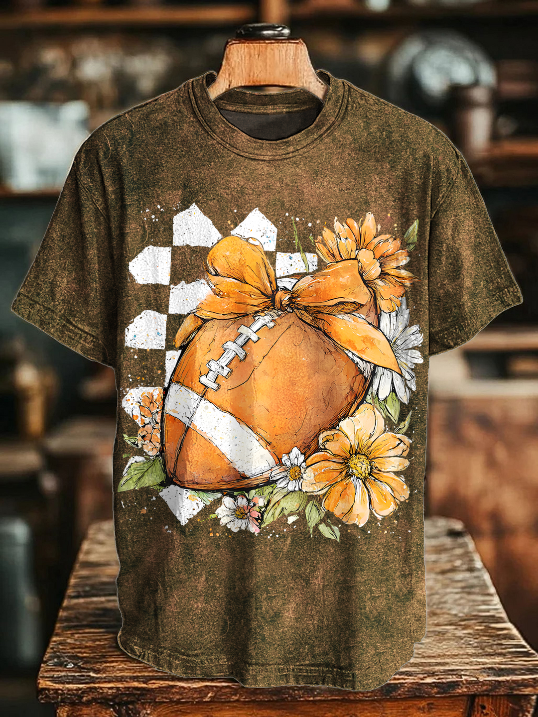Game Day Football Cotton Crew Neck T-Shirt